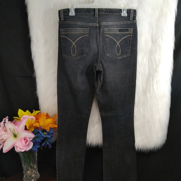 Calvin Klein Black Flare Leg Jeans Size 6 - Picture 8 of 13